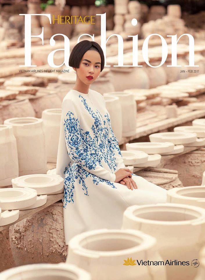Heritage Fashion magazine cover shot at the pottery yard